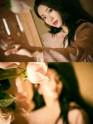 邢菲粉色纱裙优雅写真图片_10