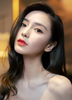 angelababy抹胸白裙性感优雅写真图片_2