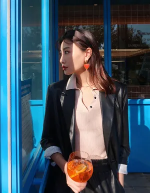 李斯羽酷飒皮衣写真图片_5