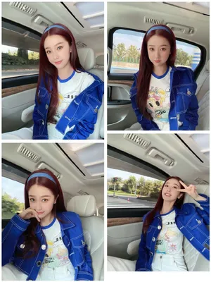 虞书欣蓝色发带青春活力写真图片_5