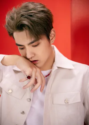 吴亦凡纯白套装型男写真图片