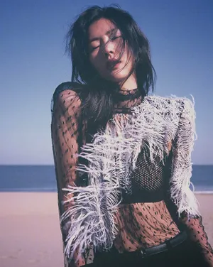 刘雯海洋沙滩性感写真图片_16