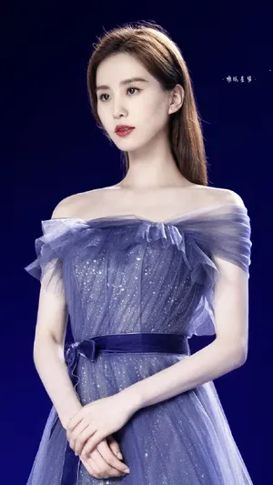刘诗诗蓝色纱裙优雅美丽写真图片_8
