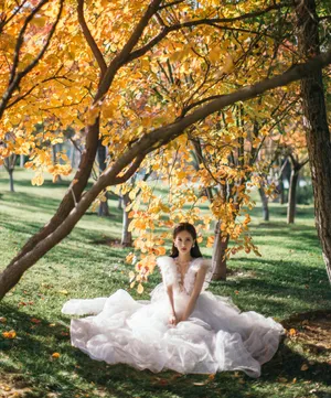 李一桐白色蝴蝶纱裙仙气写真图片_7