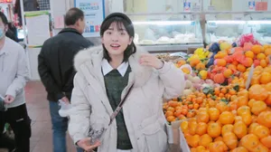 沈月派克大衣冬日温暖街拍图片_2