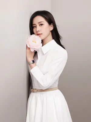 刘诗诗白裙优雅代言写真图片