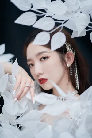 孟美岐亮片长裙优雅写真图片_2