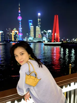 施诗优雅浪漫夜景街拍图片_5