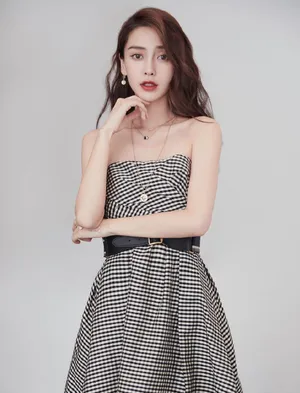 angelababy抹胸裙时髦写真图片_7