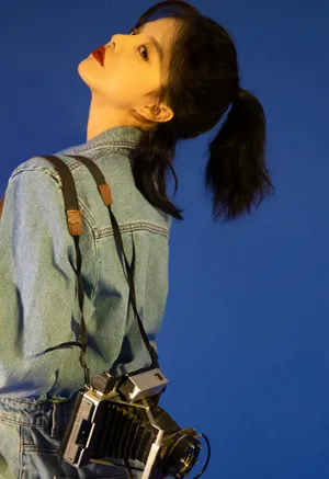高煜霏牛仔套装写真图片_6