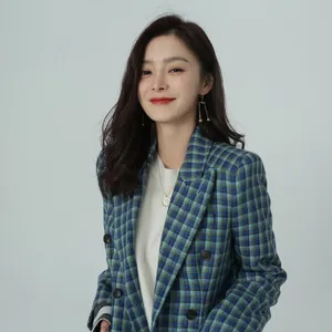 王瑞子格子西装性感图片写真_4
