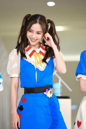 angelababy《奔跑吧》双马尾造型图片
