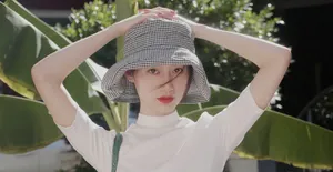 郭晓婷渔夫帽甜美写真图片_3
