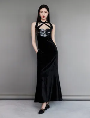 宋妍霏暗黑系长裙性感写真图片_3