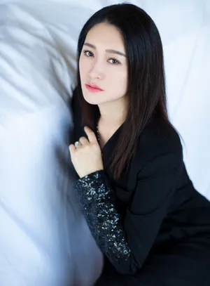 李小冉优雅黑色连衣裙性感图片_7