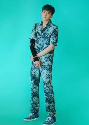 吴亦凡油画牛仔套装帅气写真图片_4