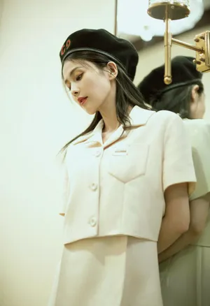 白鹿意式复古套裙性感图片写真_6
