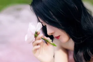 赵丽颖波点裙性感写真图片_2