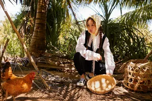 angelababy海岛沙滩大片写真图片