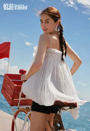 angelababy海岛沙滩大片写真图片_3