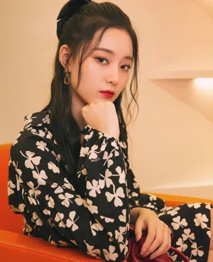 徐艺洋复古连衣裙清新性感图片