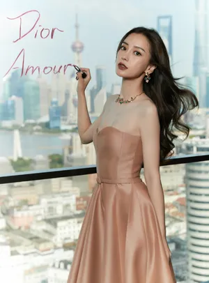 angelababy抹胸礼服优雅性感写真图片_3