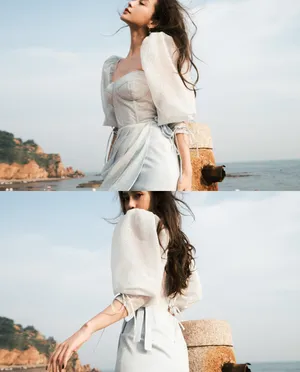 angelababy漫步海边唯美性感写真_3