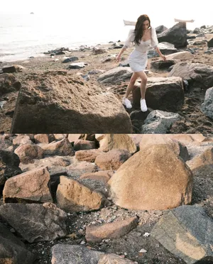 angelababy漫步海边唯美性感写真_4
