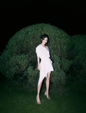 金晨衬衫裙优雅写真图片_3