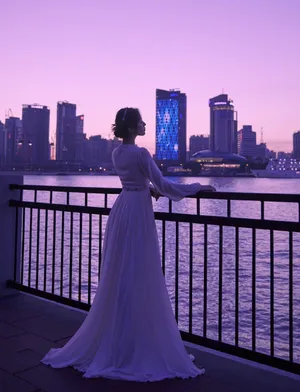 刘诗诗江边夜景大片写真图片_1