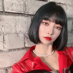 许佳琪帅气红色皮衣魅力图片_1