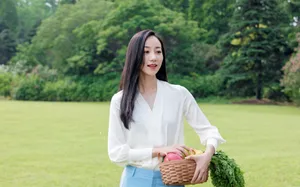 韩雪田园风清新甜美写真图片_5