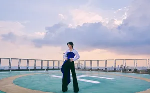 周笔畅花朵流苏项链性感图片_10