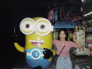 沈月旅拍粉色私服照图片_5