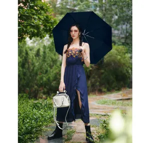 宋妍霏花朵蕾丝连衣裙写真图片_2