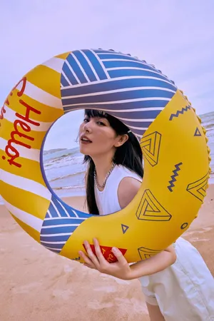 阚清子海边沙滩清新写真图片_8