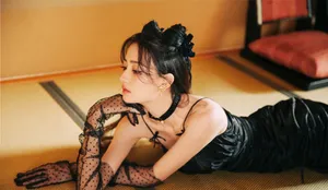 徐璐俏皮黑裙哥特感超美暗黑风格写真图片