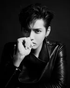 吴亦凡黑色皮衣写真图片_6