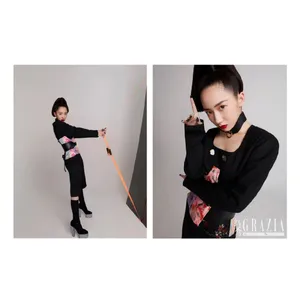 孟美岐复古高马尾黑唇大片写真图片_10