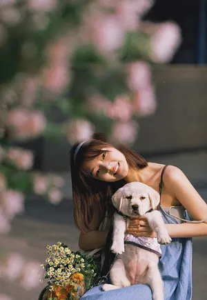 任敏吊带裙清新甜美写真图片_5