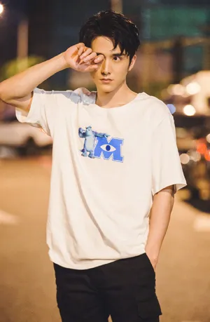 张新成清爽帅气夜拍图片_2