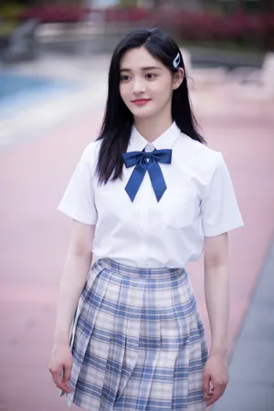 周洁琼学生制服甜美写真图片_5