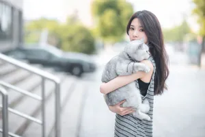 陈瑶甜美清新街拍写真图片_4