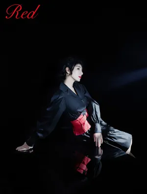 黄奕抹胸裙酷感写真图片_14