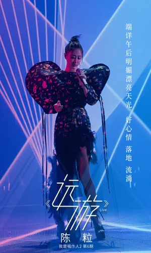 陈粒蝴蝶裙优雅舞台照图片_5