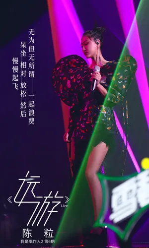 陈粒蝴蝶裙优雅舞台照图片_6