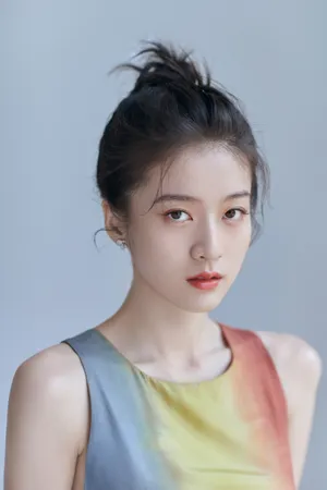 张雪迎彩虹长裙写真图片