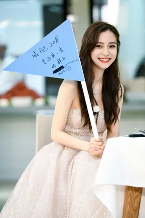 angelababy《奔跑吧》水钻长裙甜美图片_6
