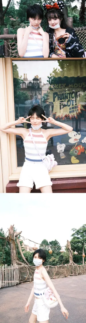 成果迪士尼私服旅拍照图片