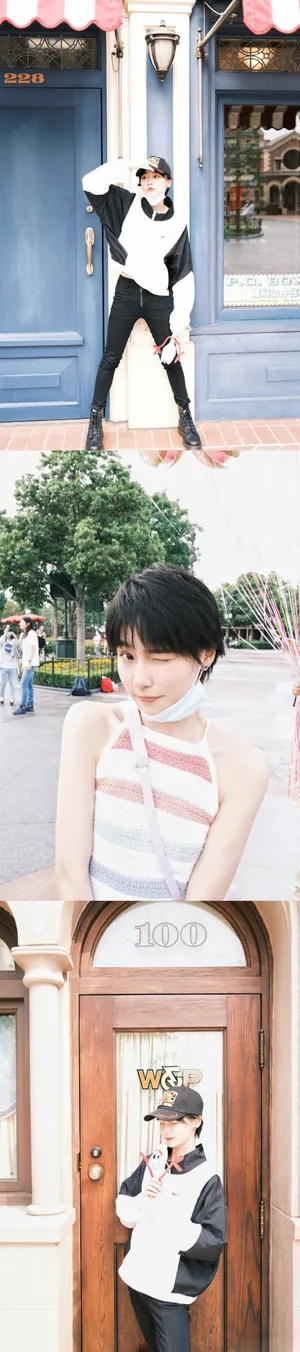 成果迪士尼私服旅拍照图片_2